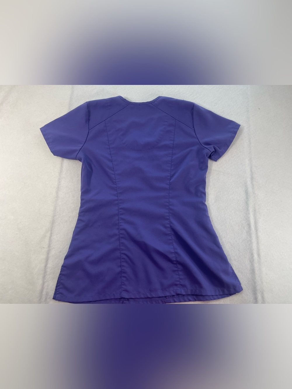 Grey’s Anatomy Barco Active Scrub Top Womens XS Purple Navy V Neck Medical Nurse - Picture 6 of 6